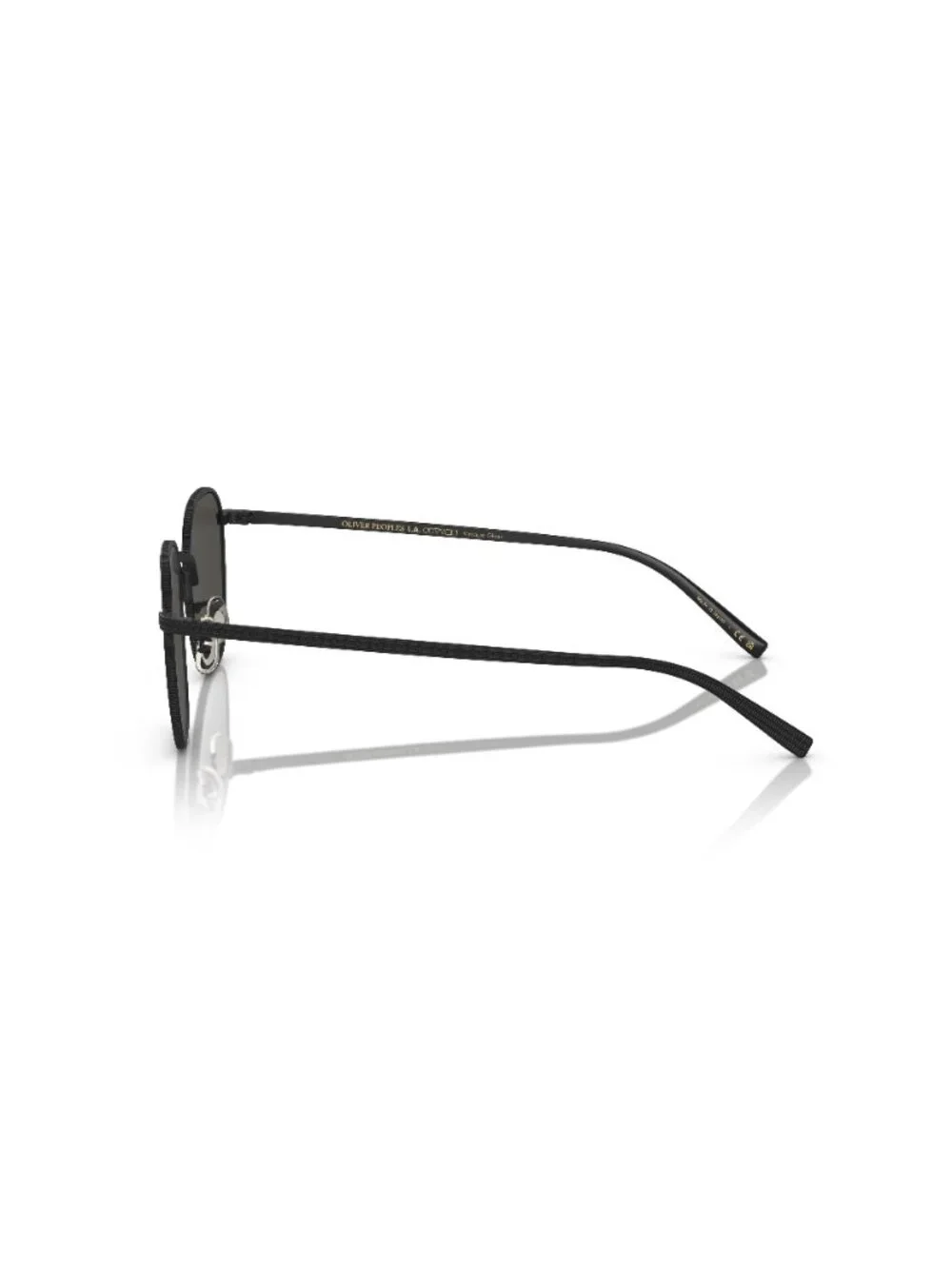 New Oliver Peoples Unisex Sunglasses Black Square Grey Lens Titanium Frame RYNN